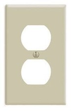 Leviton 86003, 1-Gang, Ivory, 1-Duplex Receptacle, Wallplate, 10 pc picture