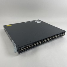 Cisco WS-C3650-48PS-S V01 Catalyst 3650 48-Port PoE+ 4x1G  Tested & Reset 2X PSU picture