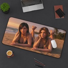 Tifa Aerith Gaming Desk Mat RPG Duo Mouse Pad Gamer Setup picture