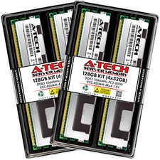 A-Tech 128GB 4x 32GB 4Rx4 PC3-8500R DDR3 1066MHz ECC RDIMM REG Server Memory RAM picture