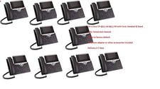LOT of 10 Cisco CP-8811 CP-8811-K9 IP Office Phone w/ Cord, Handset & Stand picture