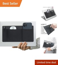 3-Pocket Organizer, Mouse Holder for Laptop Stick On, Adhesive Pouch & Extern... picture