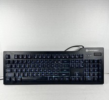 CyberPowerPC Wired Gaming Keyboard White LED Backlit NOHI 01 KB-161-306 - TESTED picture