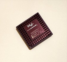1992 Vintage Intel Overdrive DX20DPR66 SZ904 Ceramic Gold Plated CPU Collectible picture