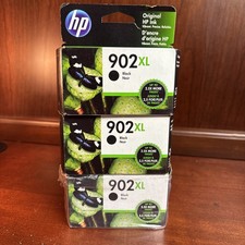 🔥3 Pack - New HP 902XL Black High Yield Ink Cartridge Genuine OEM picture