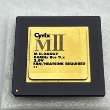 CYRIX MII 266GP 2.9V 66mhz Bus 3.x Vintage Processor 266Mhz GOLD Top CPU 1997 picture