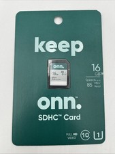 ONN 16GB SDHC Flash Memory Card - Class 10 UI 3.5hr HD Video / 2840 Photos NEW picture