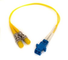 1FT Fiber Optic Adapter Cable LC F ST Singlemode 9/125 Duplex Patch Cable picture