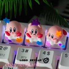 Handmade Kawaii Kirby DIY Resin Keycap for Mechanical Keyboard Keycaps New picture