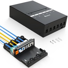 6 Port Patch Panel Blank Keystone Patch Panel Shielded Compatible with LC/SC/... picture