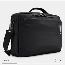 Thule Subterra 15.6in Laptop Briefcase Bag Padded Black, Used Good Condition picture