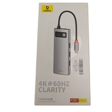 Baseus 7 in 1 USB C Hub 4K 60Hz HDMI 100W PD Docking Station BS-OH146A Gray NEW picture
