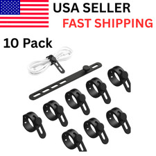 10 Pack Silicone Cable Ties Cord Organizer - Wire Management Wraps picture