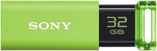 Sony USM32GU 32GB USB 3.1 Flash Drive Capless Memory Knock slide Green JPN picture