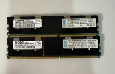 Elpida 1gb 1Rx8 PC2 5300F  555 lot of 2 memory picture