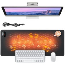 Heated Mouse Pad, Warm Desk Pad,Heated Large Desk Mat with 3 Levels Heating,G... picture