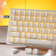 XVX Prism Shine Through PBT Keycap Set 142-Key Cherry Profile White Doubleshot picture