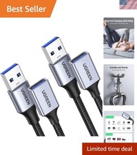 High-Speed 15FT USB Extenders - 2 Pack, Durable & Universal Compatibility picture