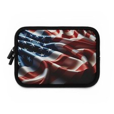Patriotic Laptop Sleeve – American Flag Design, Computer Case, Stylish Tech picture