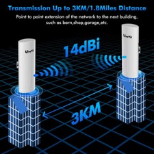 Wireless Bridge Point to Point Outdoor UeeVii 5.8G 3Km Long Range Extend Network picture