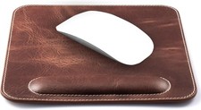 Londo Top Grain Leather Mouse Pad w/ Wrist Rest Ergonomic Support Non-Slip Base picture