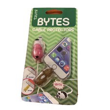 Tzumi Bytes Silicone Universally Fitting Cable Protector 2 Pack Flamingo Llama picture