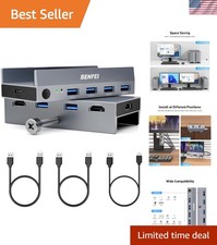 Compact USB 3.0 KVM Switch, 4 Ports, 8K@60Hz - Ideal for Workspace Optimization picture