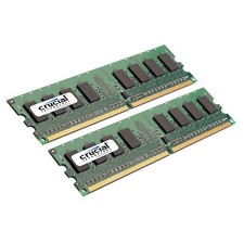Crucial 2GB Kit 2 x 1GB DDR2 800MHz PC2-6400 Non ECC Desktop Memory RAM 800 picture