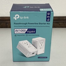 TP Link AV1000 Gigabit Passthrough Powerline Adapter Starter Kit TL-PA7017P New picture