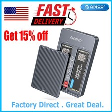 ORICO  M Key Dual Bay M.2 SSD NVMe M.2 Enclosure Offline Clone Duplicator 10Gbps picture