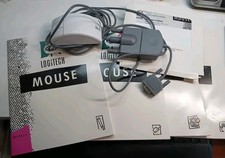 Vintage Logitech Serial Mouse w/ Manuals, Software & Adapter - Retro PC picture