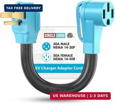 4 Prong NEMA 14-30P to 14-50R EV Charger Adapter Cord Compatible with Tesla Mode picture