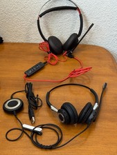 Lot 2 Plantronics Poly C5220 & Jabra Biz 2400  Wired Headset USB picture