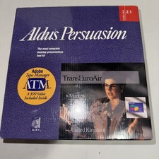 RARE Aldus Persuasion 2.1 + Adobe Type Manager- 1991 - Portions Factory Sealed picture