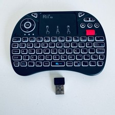 Rii X8 Mini Wireless Keyboard Touchpad Remote USB Dongle Battery Backlit *TESTED picture