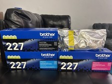 Genuine Brother TN227 Toner Set 4 Pack TN-227 BK C M Y High Yield New Sealed picture