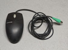 Compaq Logitech M-S69 PS/2 Wired Ball Mouse Black Vintage 237241-001 picture