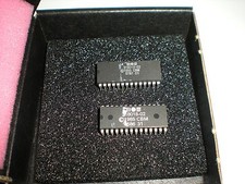 MOS Commodore 128 BASIC rom IC chip 318018-02 in blemished condition with spare. picture