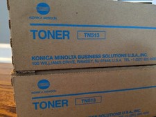 2 OEM Konica Minolta TN513 Black Toner Cartridges Bizhub 454e 554e A33K031 picture