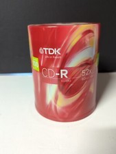 TDK CD-R 52X 80MIN 700MB 100 PK FACTORY SEALED SPINDLE CASE picture