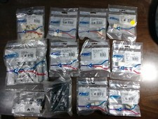 AMP NETCONNECT ASSORTMENT BUNDLE FACEPLATE RJ11 RJ45 JACK LOT OF 12 NEW ITEMS picture