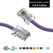 75Ft CAT6 UTP Ethernet Network Non Booted Cable Purple picture