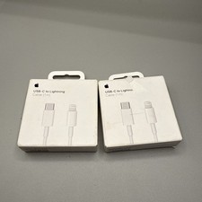 *LOT OF 2* Apple - 3.3' (1M) USB-C to Lightning Cable MUQ93AM/A Model A2561- A4 picture