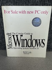 Vintage 1992 Microsoft Windows 3.1 OEM Concise Guide User Manual Book picture