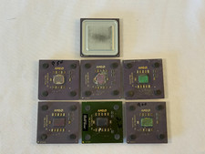 Lot 7 Vintage AMD CPUs Athlon XP 2200+ Duron K6-2 Socket A 462 Socket 7 picture
