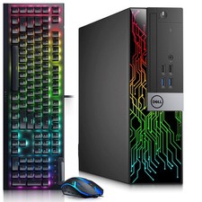 Dell 3040 RGB Gaming PC i5-6th 16GB 1TB SSD 500GB HDD AMD RX-550 RGB-KB&M Win 11 picture