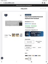 Nillkin Upgraded Foldable Bluetooth Keyboard with Touchpad & Number Pad, Portabl picture