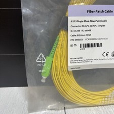 FS 9/125 OS2 Single Mode Fiber Patch Cable SC/APC-SC/APC Simplex 20M New picture