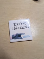 1984 Apple Macintosh ‘Test Drive a Macintosh’ Promo Badge Pin Button - RARE picture
