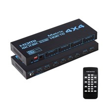 HDMI Matrix Switch 4x4, 4K HDMI Matrix Switcher Splitter 4 in 4 Out Box with ... picture